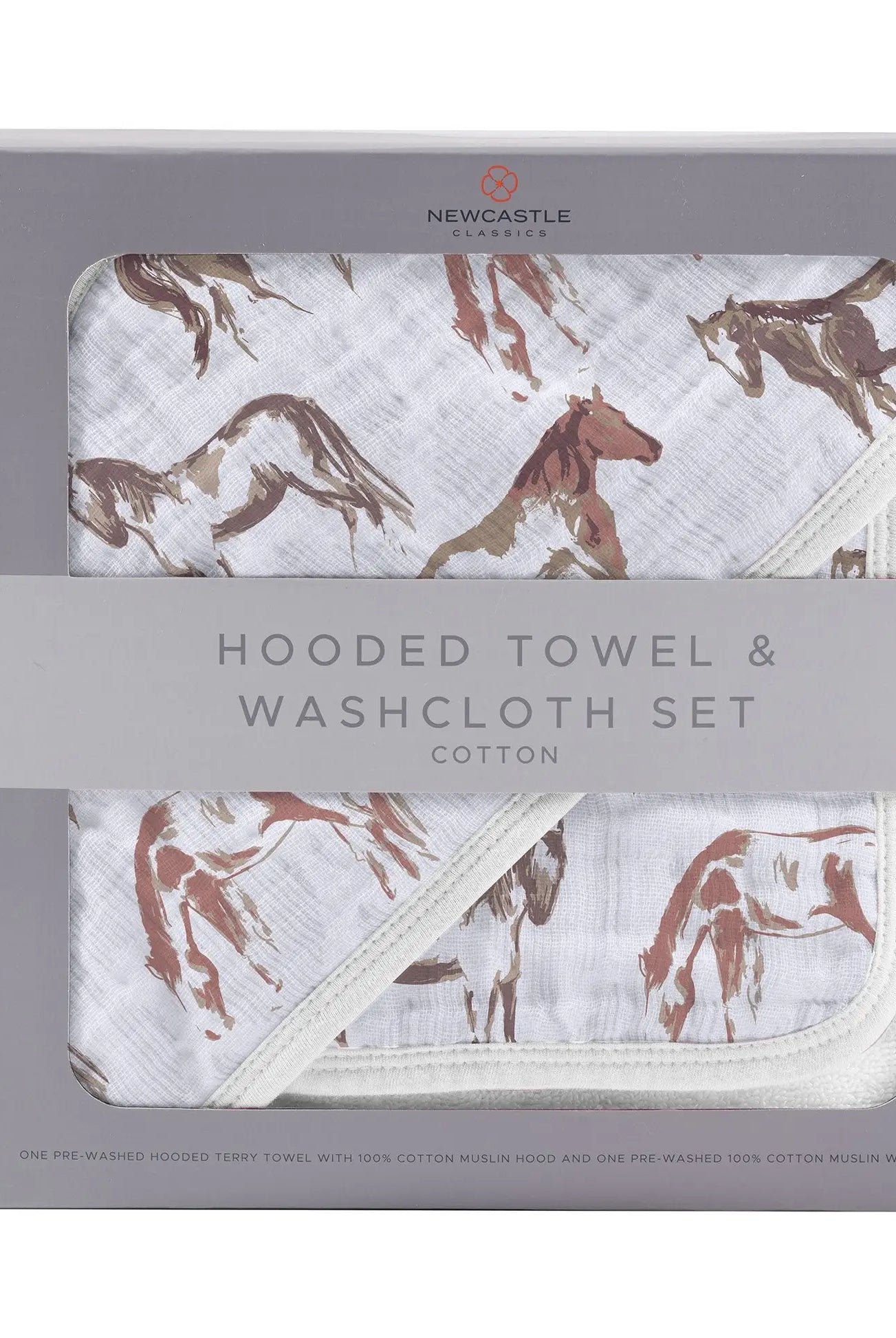 Wild Horses Hooded Towel and Washcloth Set-Children's-Deadwood South Boutique & Company-Deadwood South Boutique, Women's Fashion Boutique in Henderson, TX