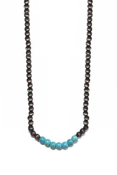Pop Of Color Navajo Pearl Fashion Necklace-Necklaces-Deadwood South Boutique & Company-Deadwood South Boutique, Women's Fashion Boutique in Henderson, TX