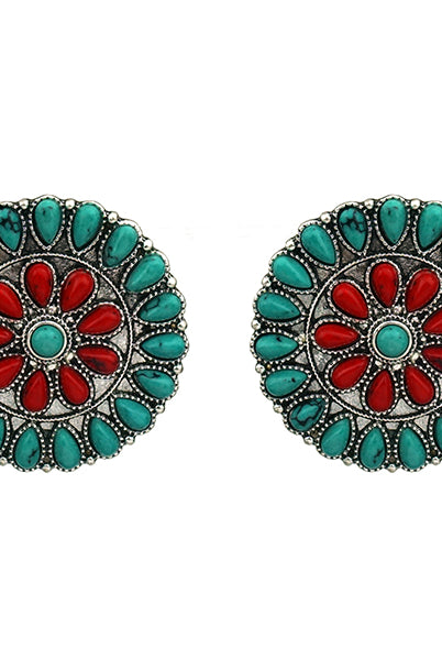 The Concho Fashion Earrings-Earrings-Deadwood South Boutique & Company-Deadwood South Boutique, Women's Fashion Boutique in Henderson, TX