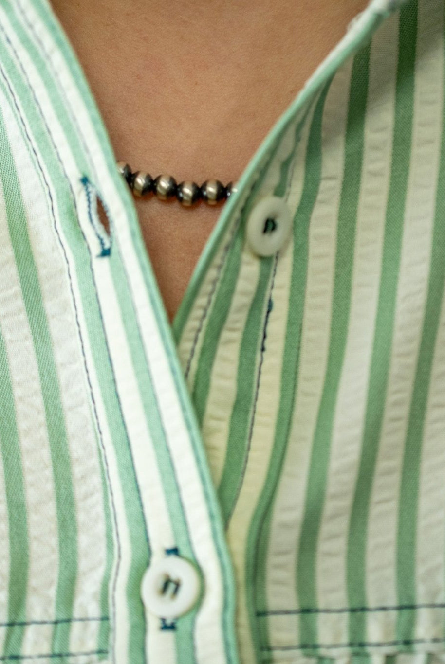 1/2 Sleeve Striped Button - Down Top - Deadwood South Boutique & Company LLC