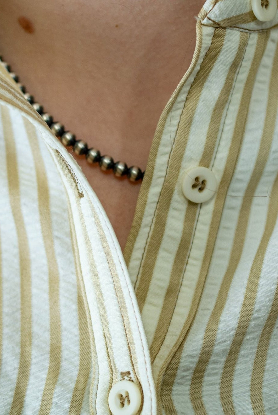 1/2 Sleeve Striped Button - Down Top - Deadwood South Boutique & Company LLC