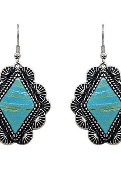 Shauna Concho Fashion Earrings-Earrings-Deadwood South Boutique & Company-Deadwood South Boutique, Women's Fashion Boutique in Henderson, TX