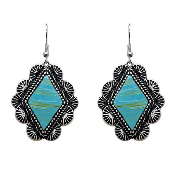 Shauna Concho Fashion Earrings-Earrings-Deadwood South Boutique & Company-Deadwood South Boutique, Women's Fashion Boutique in Henderson, TX