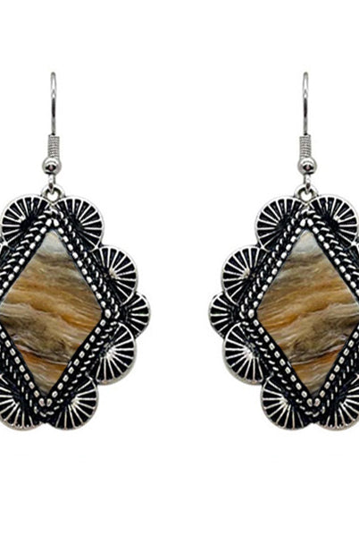 Shauna Concho Fashion Earrings-Earrings-Deadwood South Boutique & Company-Deadwood South Boutique, Women's Fashion Boutique in Henderson, TX
