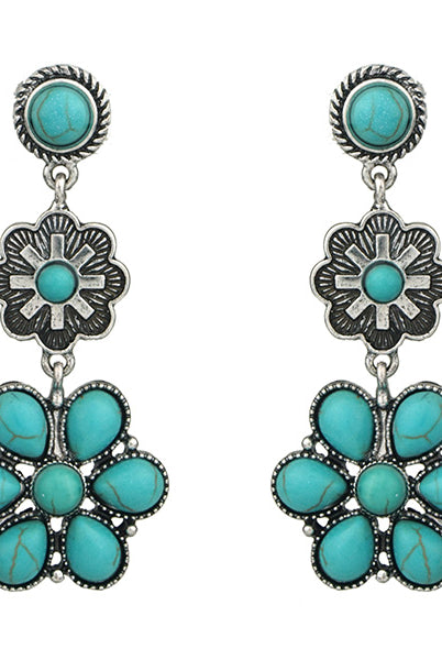 Flower Power Fashion Earrings-Earrings-Deadwood South Boutique & Company-Deadwood South Boutique, Women's Fashion Boutique in Henderson, TX