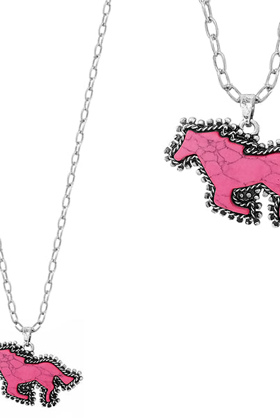 Running Horse Fashion Necklace-Necklaces-Deadwood South Boutique & Company-Deadwood South Boutique, Women's Fashion Boutique in Henderson, TX