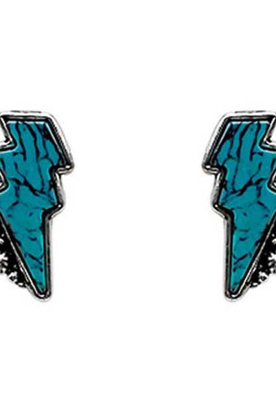 Lucy Lighting Bolt Fashion Stud Earrings-Earrings-Deadwood South Boutique & Company-Deadwood South Boutique, Women's Fashion Boutique in Henderson, TX