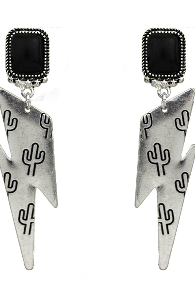 Lollie Lighting Bolt Fashion Earrings-Earrings-Deadwood South Boutique & Company-Deadwood South Boutique, Women's Fashion Boutique in Henderson, TX