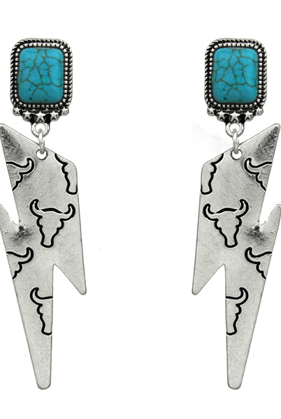 Lollie Lighting Bolt Fashion Earrings-Earrings-Deadwood South Boutique & Company-Deadwood South Boutique, Women's Fashion Boutique in Henderson, TX