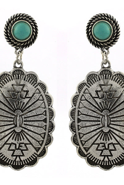 Concho in Me Fashion Earring-Earrings-Deadwood South Boutique & Company-Deadwood South Boutique, Women's Fashion Boutique in Henderson, TX