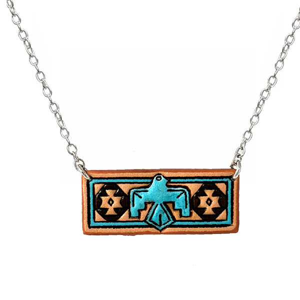 Thunderbird Leather Bar Necklace-Jewelry-Deadwood South Boutique & Company LLC-Deadwood South Boutique, Women's Fashion Boutique in Henderson, TX