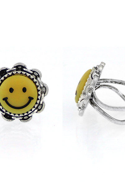 Flower Smiley Fashion Ring-Jewelry-Deadwood South Boutique & Company LLC-Deadwood South Boutique, Women's Fashion Boutique in Henderson, TX