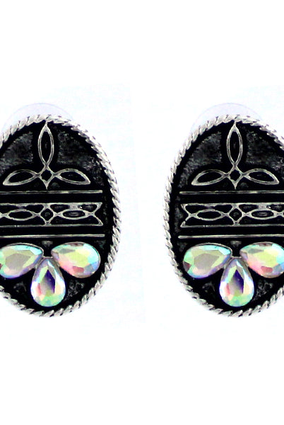 Bootstitch Oval Earrings-Jewelry-Deadwood South Boutique & Company LLC-Deadwood South Boutique, Women's Fashion Boutique in Henderson, TX