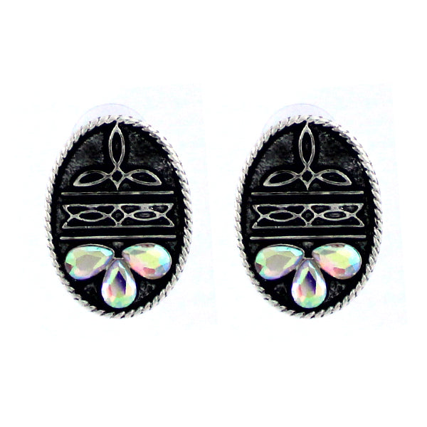 Bootstitch Oval Earrings-Jewelry-Deadwood South Boutique & Company LLC-Deadwood South Boutique, Women's Fashion Boutique in Henderson, TX