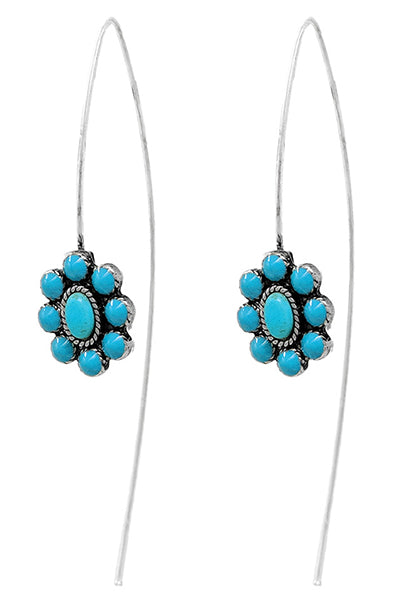 Carlita Turquoise Cluster Fashion Earrings-Jewelry-Deadwood South Boutique & Company LLC-Deadwood South Boutique, Women's Fashion Boutique in Henderson, TX