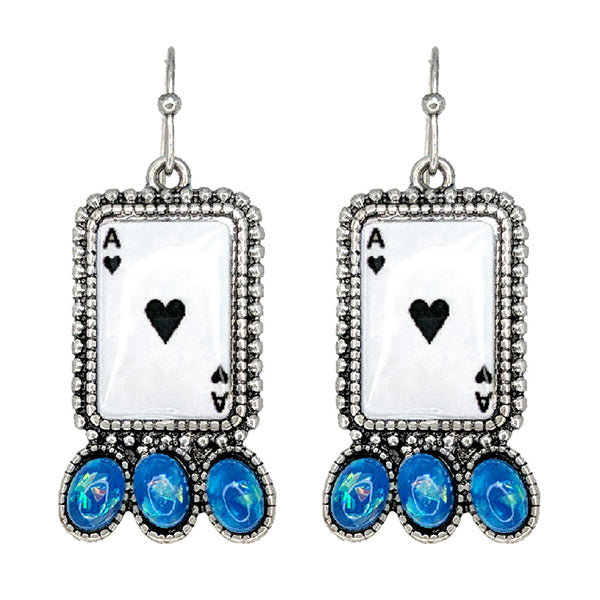 Ace High Dangle Earrings-Jewelry-Deadwood South Boutique & Company LLC-Deadwood South Boutique, Women's Fashion Boutique in Henderson, TX