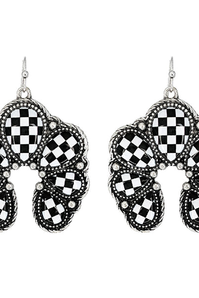 Checkers Squash Fashion Earrings-Jewelry-Deadwood South Boutique & Company LLC-Deadwood South Boutique, Women's Fashion Boutique in Henderson, TX