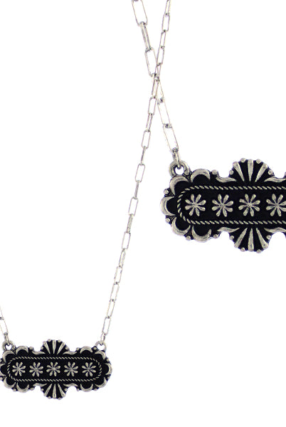 Breckon Silver Fashion Bar Necklace-Jewelry-Deadwood South Boutique & Company LLC-Deadwood South Boutique, Women's Fashion Boutique in Henderson, TX