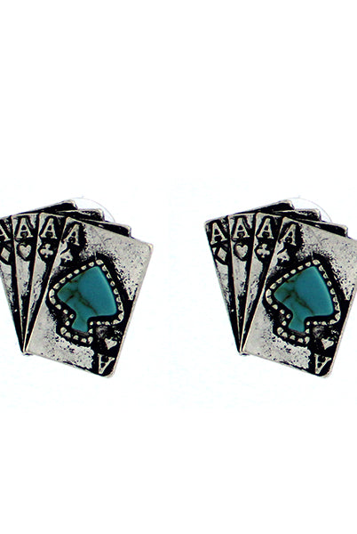 Card Suit Fashion Earrings-Jewelry-Deadwood South Boutique & Company LLC-Deadwood South Boutique, Women's Fashion Boutique in Henderson, TX