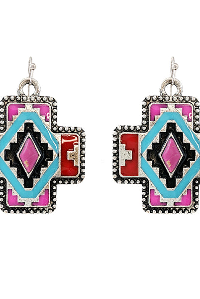 Bishop Aztec Earrings-Jewelry-Deadwood South Boutique & Company LLC-Deadwood South Boutique, Women's Fashion Boutique in Henderson, TX