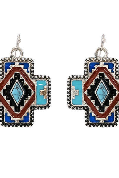 Bishop Aztec Earrings-Jewelry-Deadwood South Boutique & Company LLC-Deadwood South Boutique, Women's Fashion Boutique in Henderson, TX
