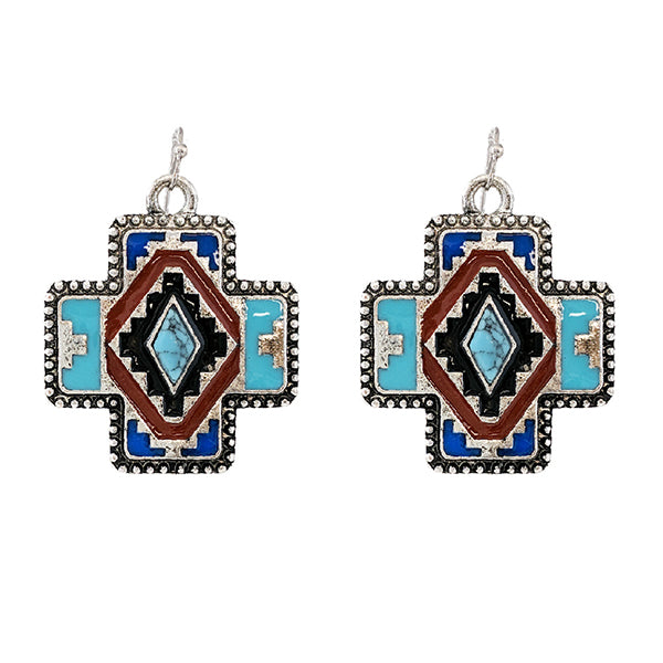 Bishop Aztec Earrings-Jewelry-Deadwood South Boutique & Company LLC-Deadwood South Boutique, Women's Fashion Boutique in Henderson, TX