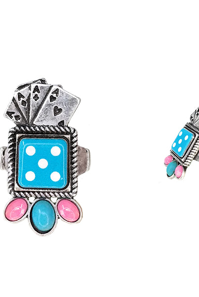 Check the Dice Fashion Ring-Jewelry-Deadwood South Boutique & Company LLC-Deadwood South Boutique, Women's Fashion Boutique in Henderson, TX