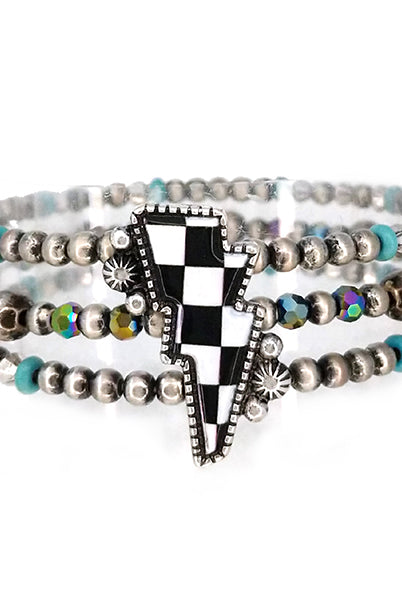 Checks & Bolts Fashion Bracelet-Jewelry-Deadwood South Boutique & Company LLC-Deadwood South Boutique, Women's Fashion Boutique in Henderson, TX