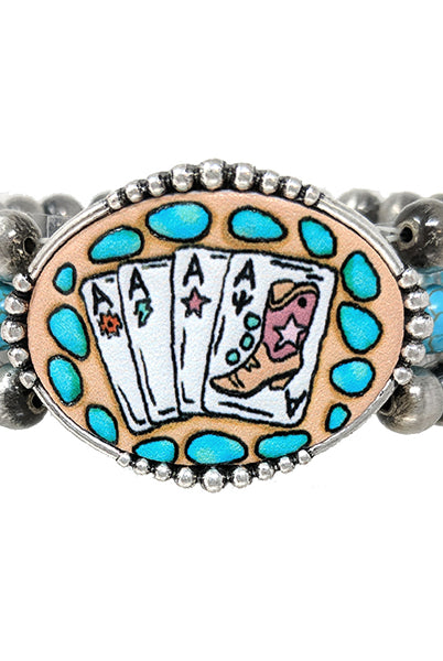Ace High Western Stretch Bracelet-Jewelry-Deadwood South Boutique & Company LLC-Deadwood South Boutique, Women's Fashion Boutique in Henderson, TX