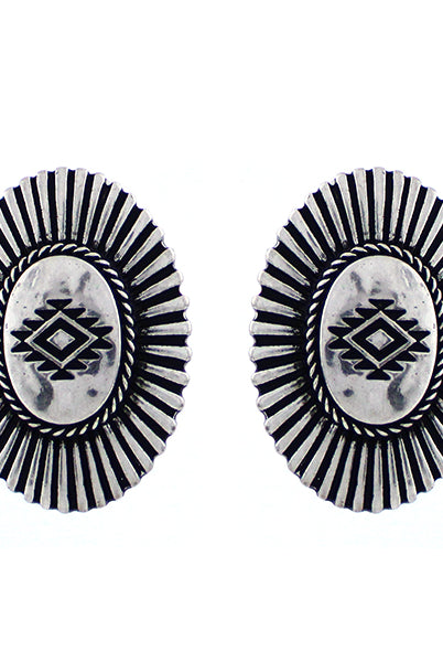 Crystal Aztec Concho Fashion Earrings-Jewelry-Deadwood South Boutique & Company LLC-Deadwood South Boutique, Women's Fashion Boutique in Henderson, TX