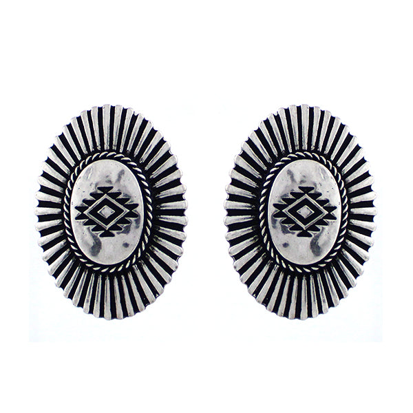 Crystal Aztec Concho Fashion Earrings-Jewelry-Deadwood South Boutique & Company LLC-Deadwood South Boutique, Women's Fashion Boutique in Henderson, TX