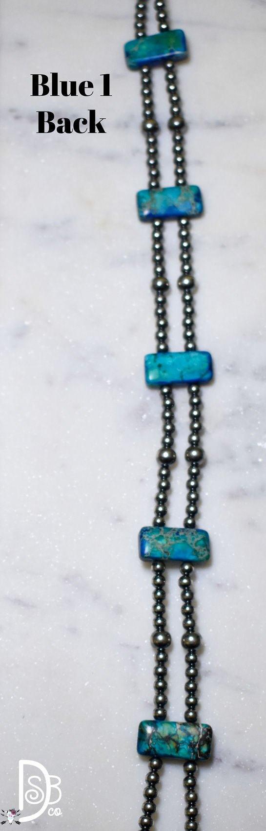 13” Sterling Silver Pearls & Rectangle Variscite Turquoise Choker - Deadwood South Boutique & Company LLC