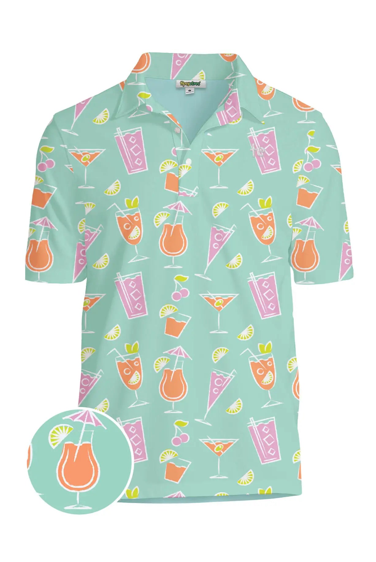 Cocktail Caddy Golf Polo-Short Sleeves-Deadwood South Boutique & Company-Deadwood South Boutique, Women's Fashion Boutique in Henderson, TX