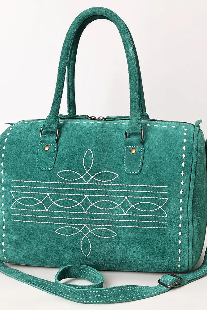 AD Boot Stitch Speedy Leather Bag-Handbags-Deadwood South Boutique & Company LLC-Deadwood South Boutique, Women's Fashion Boutique in Henderson, TX