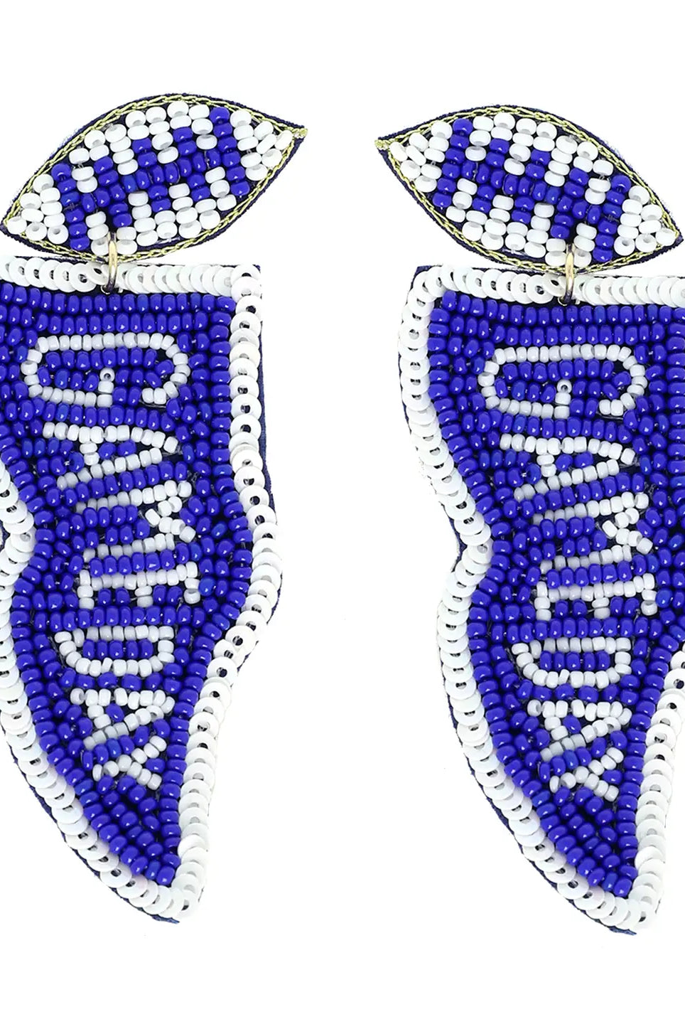 Game Day Flag Pendant Earrings-Earrings-Deadwood South Boutique & Company LLC-Deadwood South Boutique, Women's Fashion Boutique in Henderson, TX