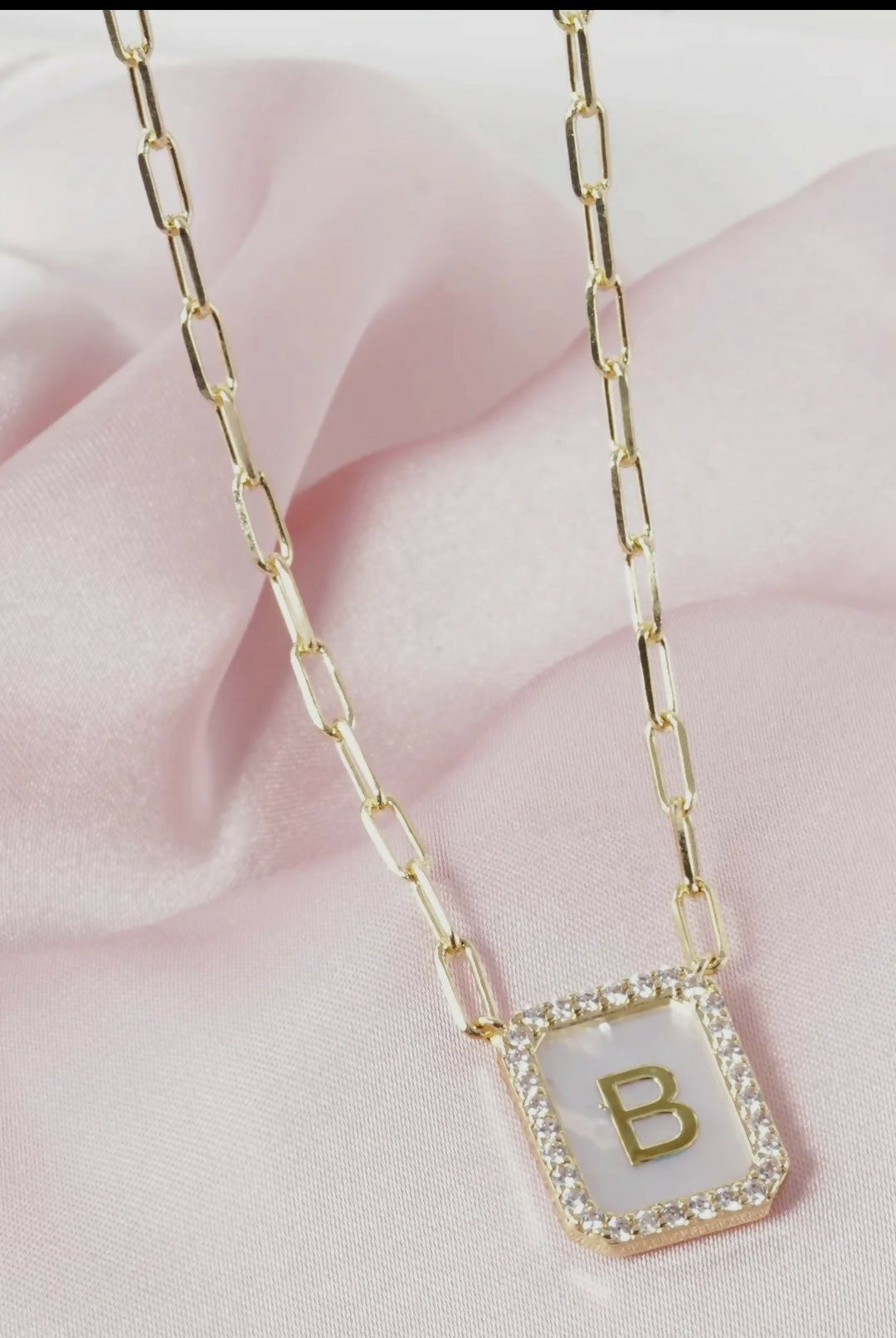 18K CZ Pearl Initial Necklace - Deadwood South Boutique & Company LLC