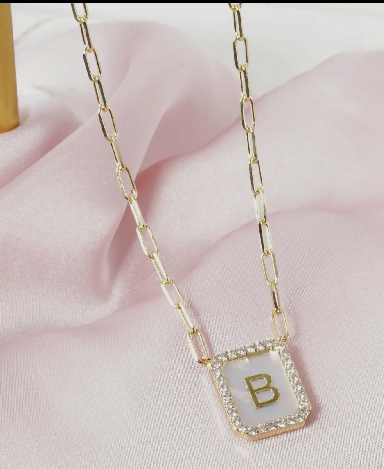 18K CZ Pearl Initial Necklace - Deadwood South Boutique & Company LLC