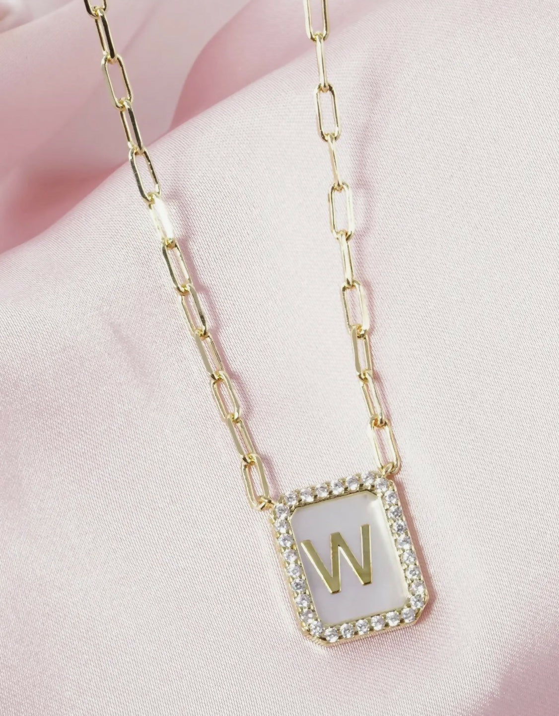 18K CZ Pearl Initial Necklace - Deadwood South Boutique & Company LLC