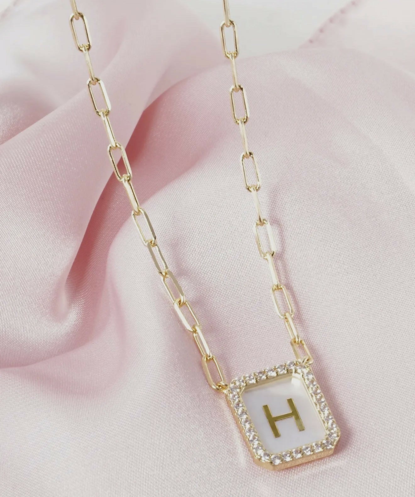 18K CZ Pearl Initial Necklace - Deadwood South Boutique & Company LLC