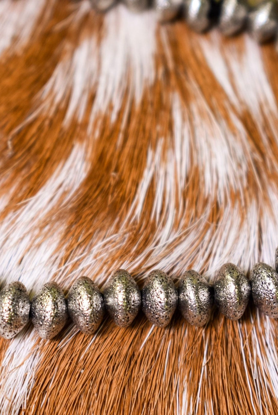 18K White Gold Plated 5 Disc Beaded Stretch Bracelet Set - Deadwood South Boutique & Company LLC