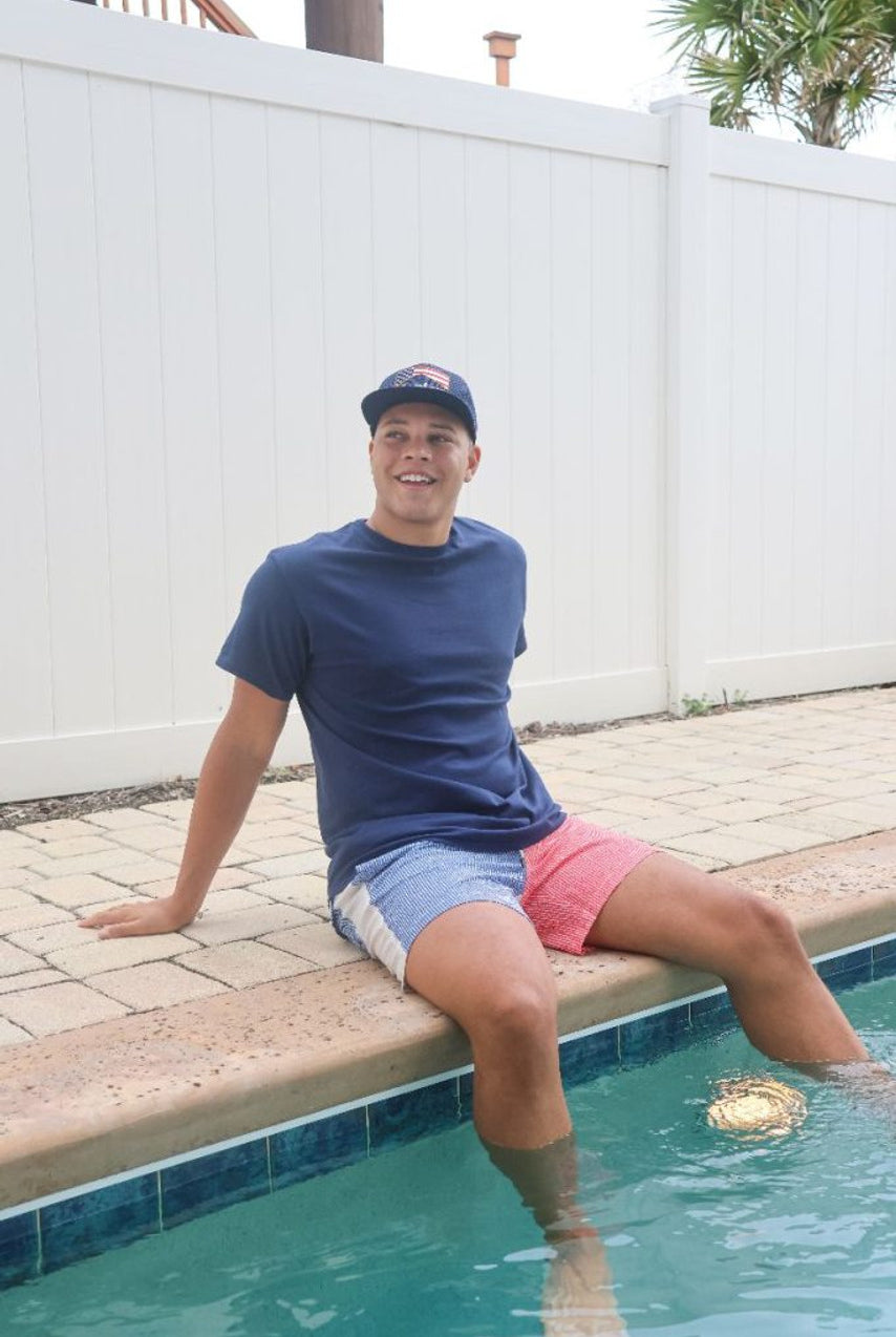 PP Men's Red Swim Short-Shorts-Deadwood South Boutique & Company-Deadwood South Boutique, Women's Fashion Boutique in Henderson, TX