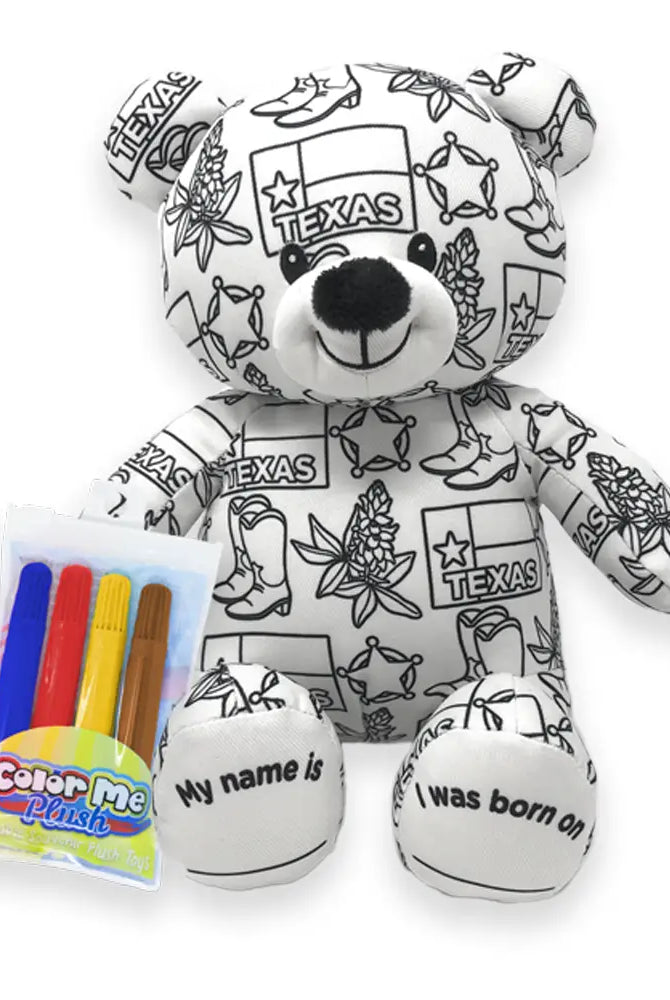 Texas Color Me Plush Animal-Toys-Deadwood South Boutique & Company-Deadwood South Boutique, Women's Fashion Boutique in Henderson, TX