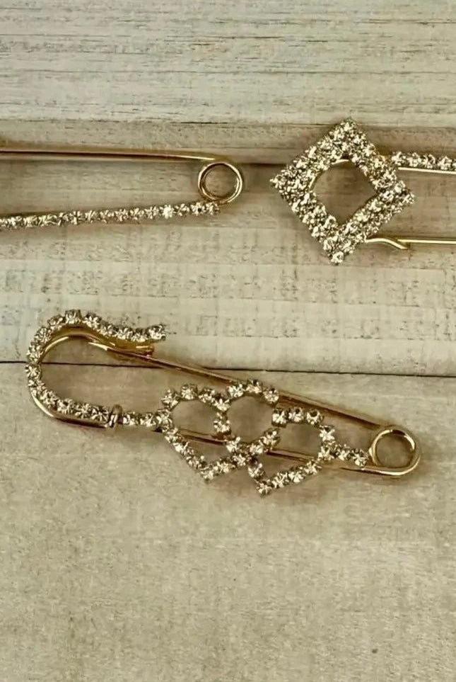 Rhinestone Brooch Pins-Accessories-Deadwood South Boutique & Company-Deadwood South Boutique, Women's Fashion Boutique in Henderson, TX