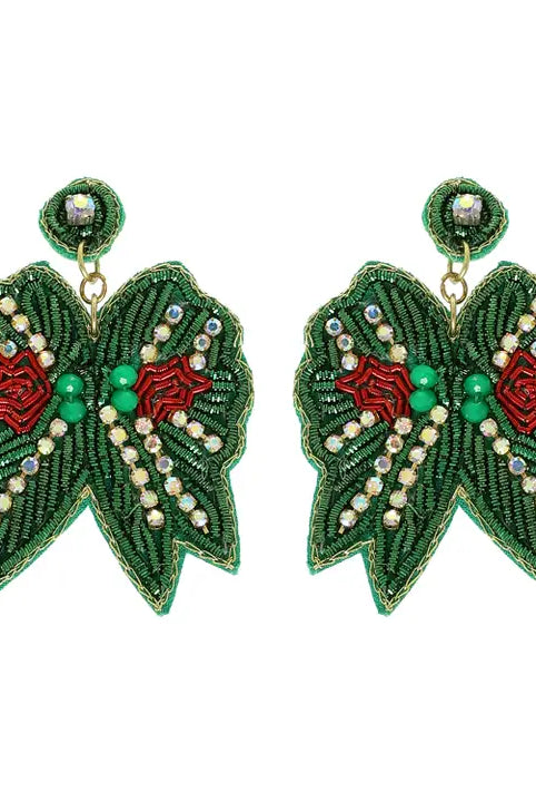 The Christmas Bow Earrings-Jewelry-Deadwood South Boutique & Company LLC-Deadwood South Boutique, Women's Fashion Boutique in Henderson, TX