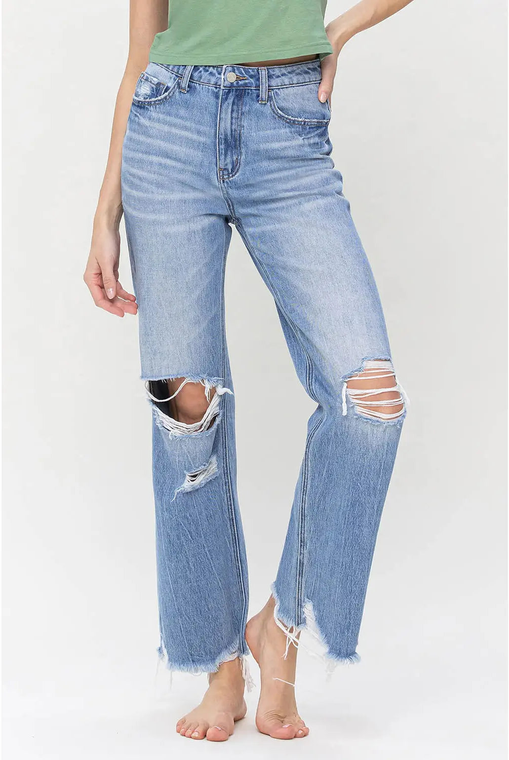 90's Vintage High Rise Redeem Crop Jeans-Jeans-Deadwood South Boutique & Company-Deadwood South Boutique, Women's Fashion Boutique in Henderson, TX