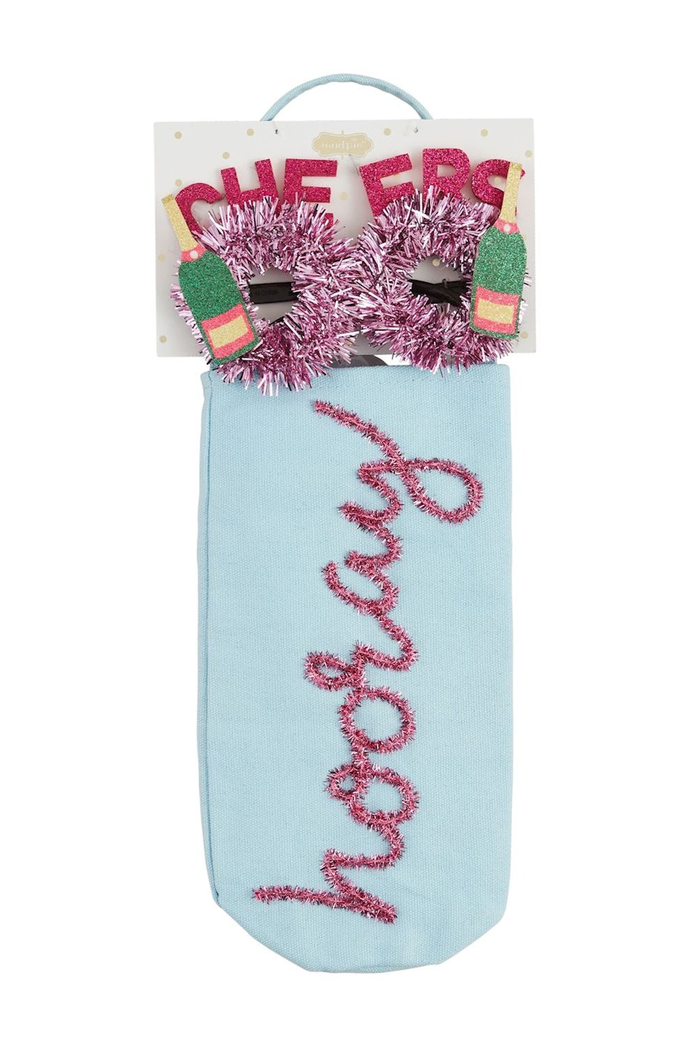 Mud Pie Hooray Wine Bag Set-Party Gift-Deadwood South Boutique & Company LLC-Deadwood South Boutique, Women's Fashion Boutique in Henderson, TX