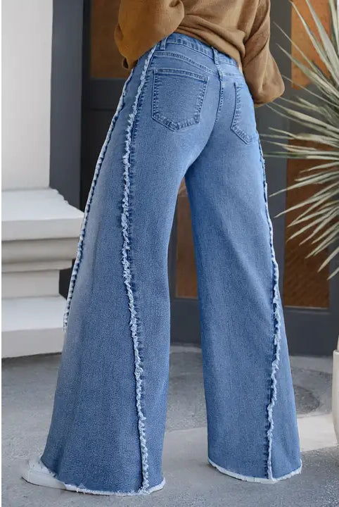 Vintage Raw Hem Flared Jeans-bottoms-Deadwood South Boutique & Company LLC-Deadwood South Boutique, Women's Fashion Boutique in Henderson, TX