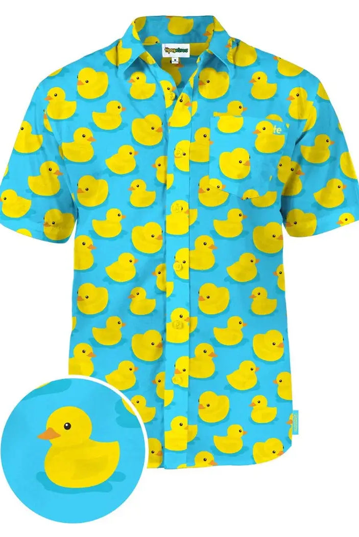 Rubber Ducky Men's Button Up Shirt-Men's Shirt-Deadwood South Boutique & Company LLC-Deadwood South Boutique, Women's Fashion Boutique in Henderson, TX