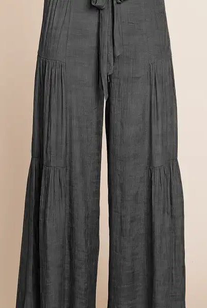 Tie Front Wide Leg Pants-Deadwood South Boutique & Company LLC-Deadwood South Boutique, Women's Fashion Boutique in Henderson, TX