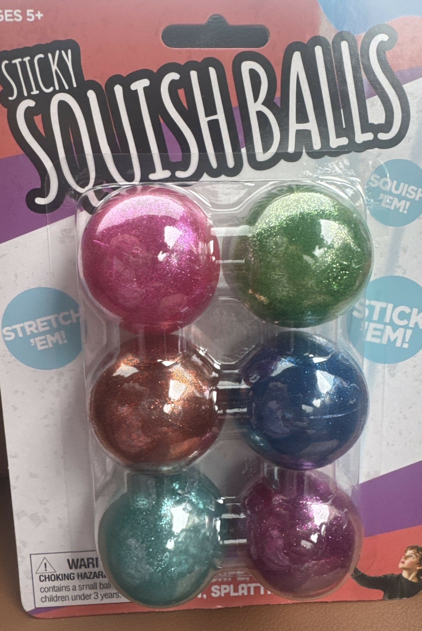 6 pk.sticky,squish balls - Deadwood South Boutique & Company LLC